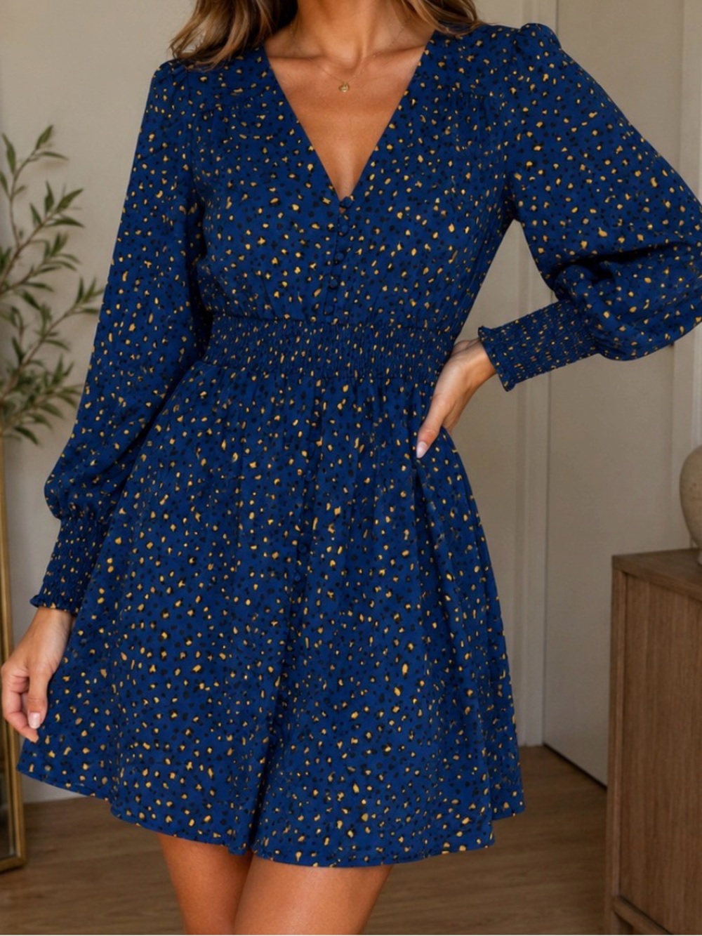 Blue Cheetah Print Mini Dress - BB Dakota by Steve Madden